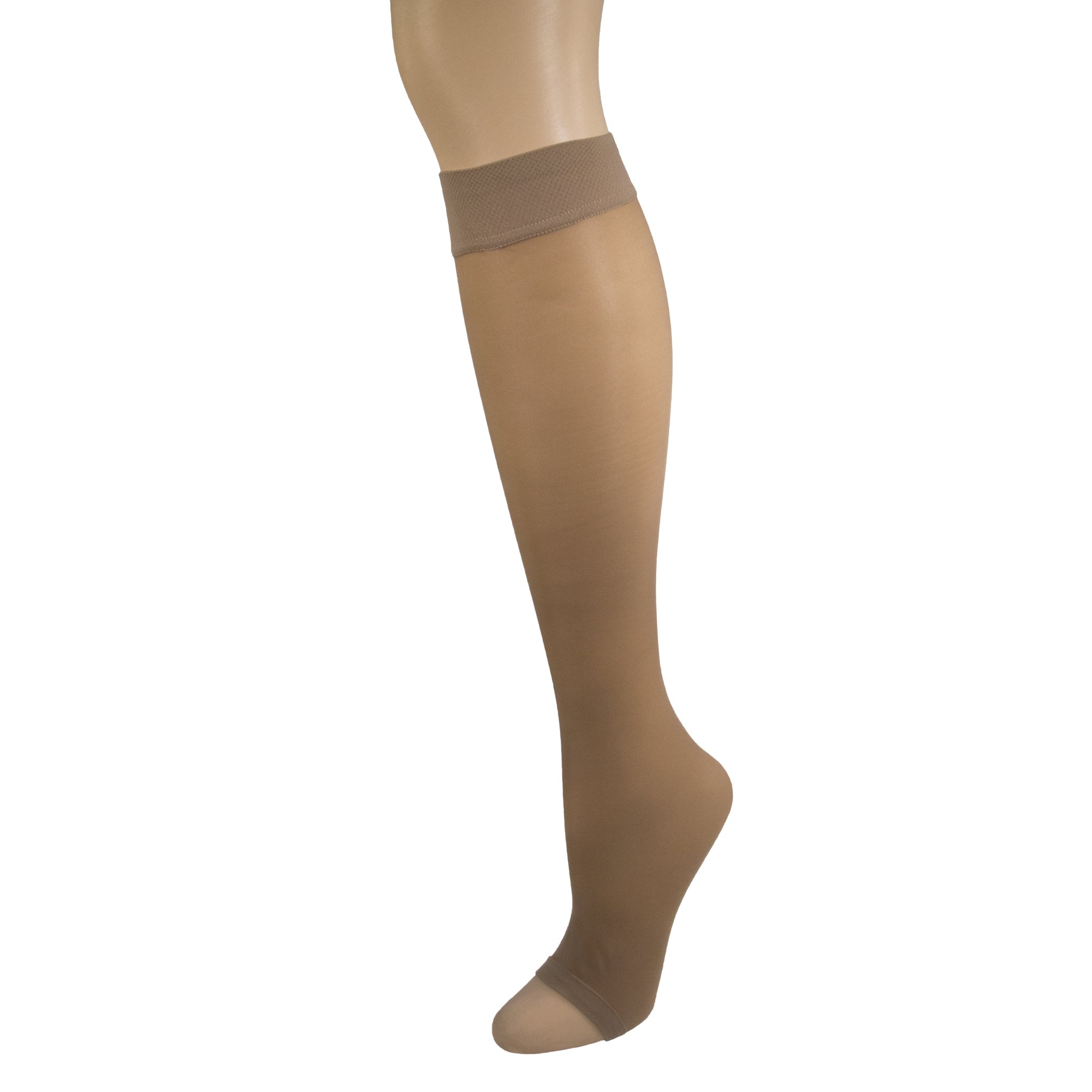 Knee High Open Toe Stockings / Ladies' Sheer - Image 2