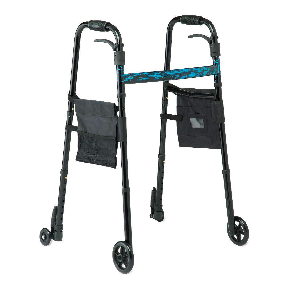Medline Folding Trigger Walker with 5" Wheels - Image 7