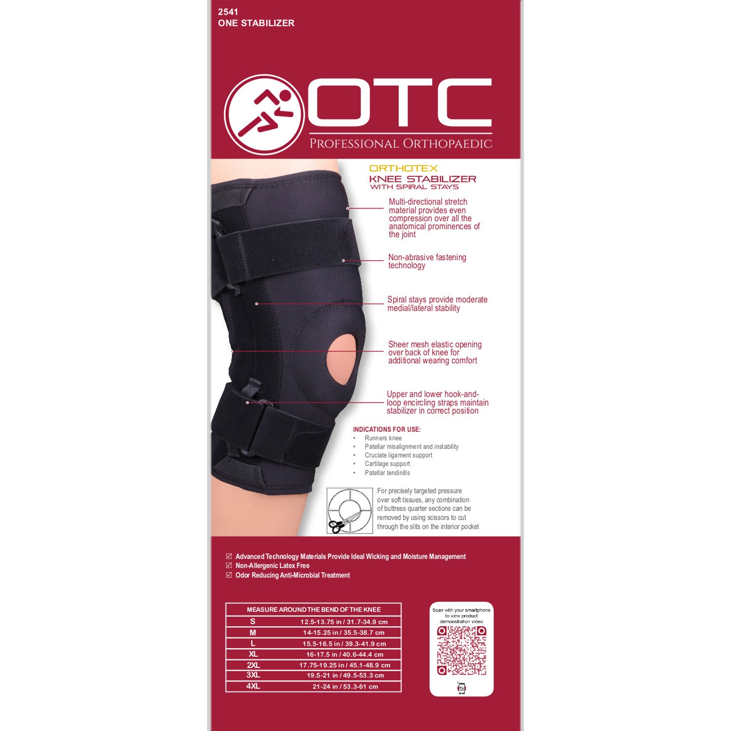 ORTHOTEX KNEE STABILIZER - SPIRAL STAYS - Image 5