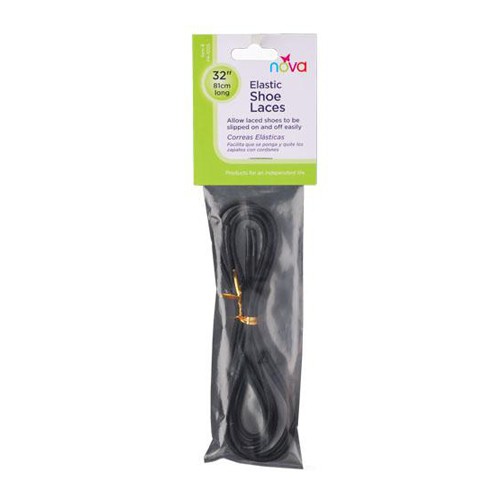 32” Elastic Shoelaces, Black