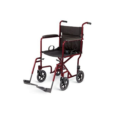 Aluminum Transport Chair with 8" Wheels - Image 2