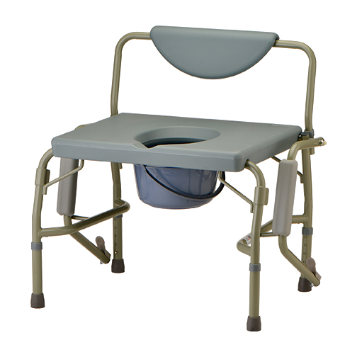 Heavy Duty Commode with Drop-Arm & Extra Wide Seat - Image 3