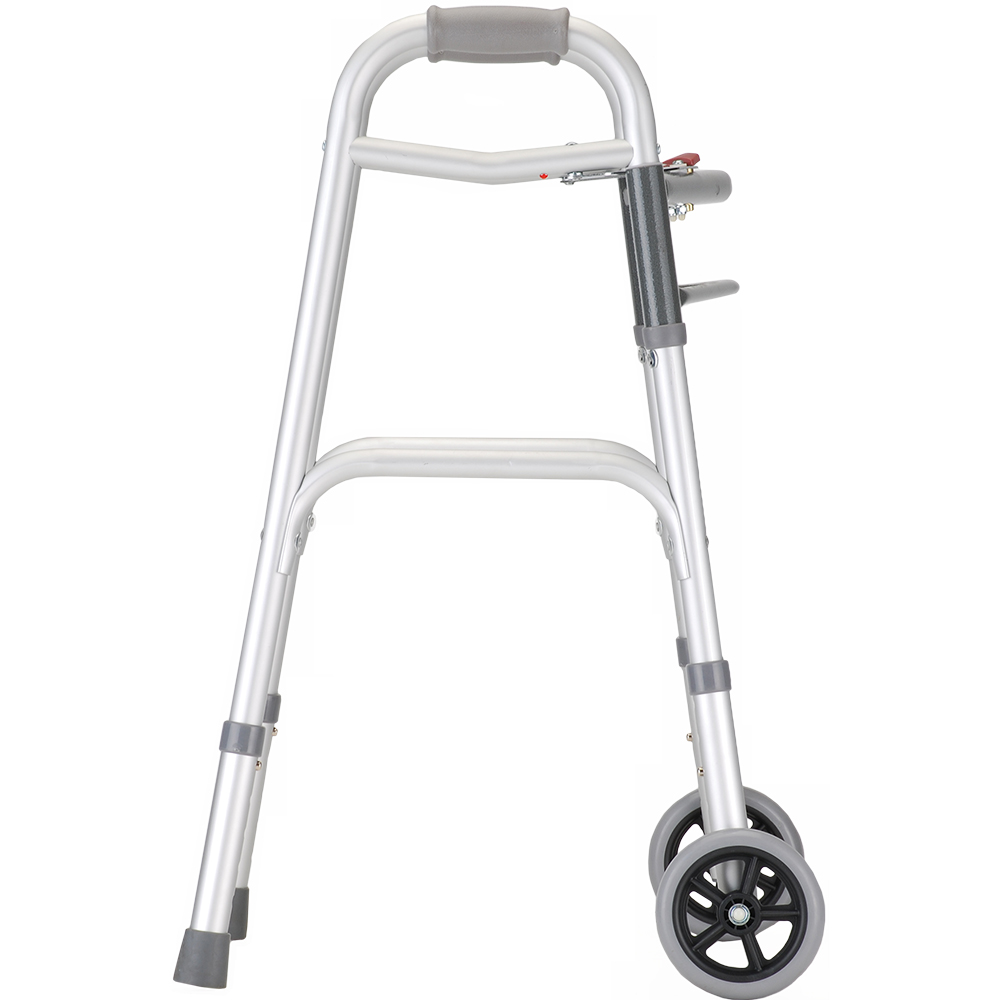 Folding Walker With 5" Wheels 2 Button Petite - Image 5