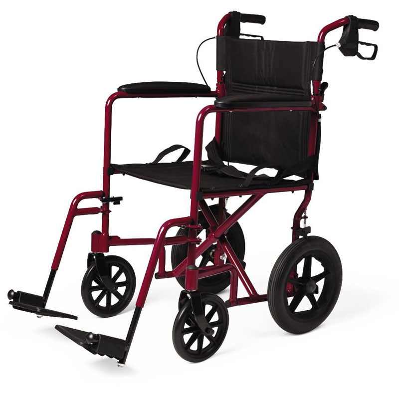 Aluminum Transport Chair with 12" Wheels - Image 2