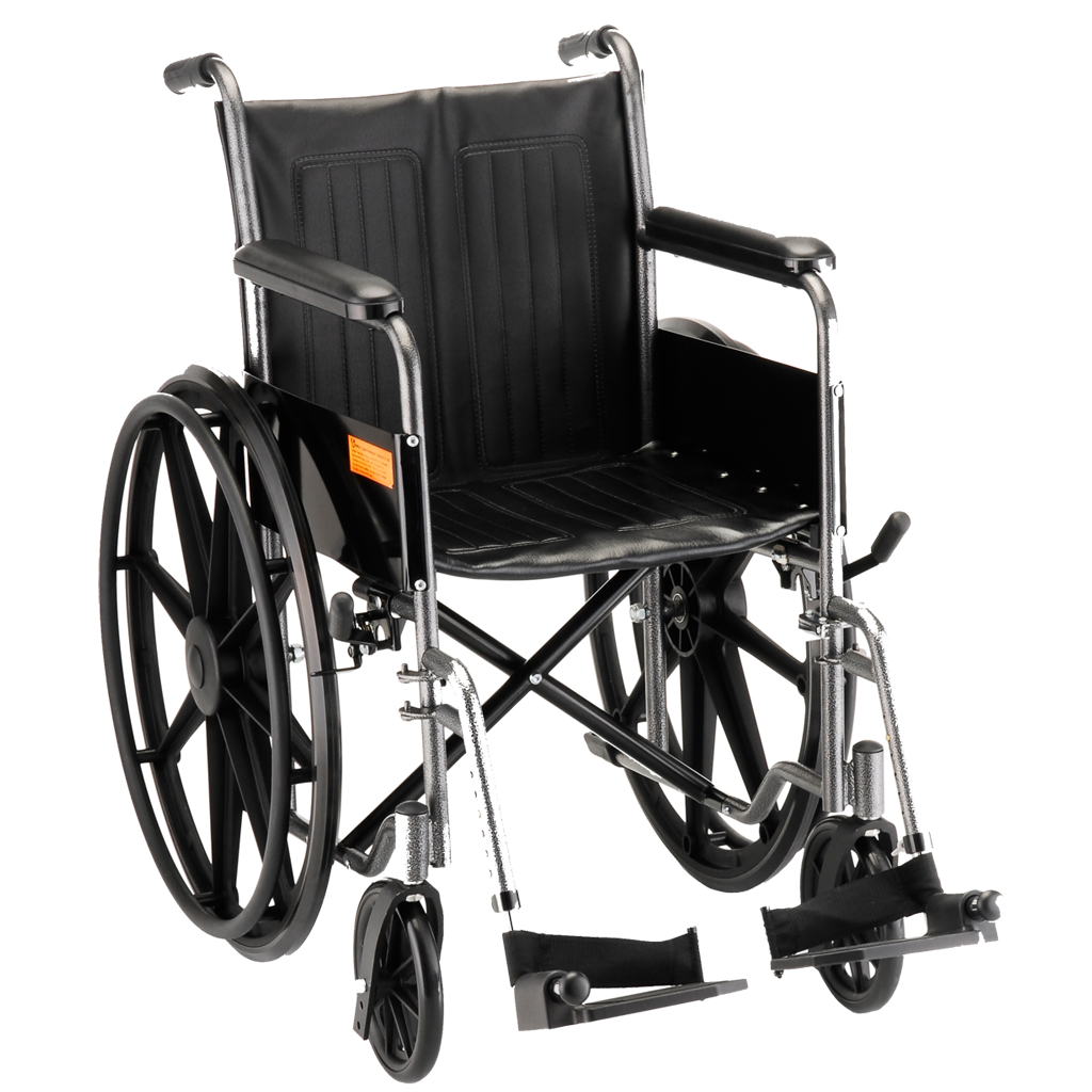 Steel Wheelchair 16" Fixed Arms