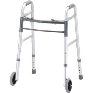 Folding Walker With 5" Wheels 2 Button Petite