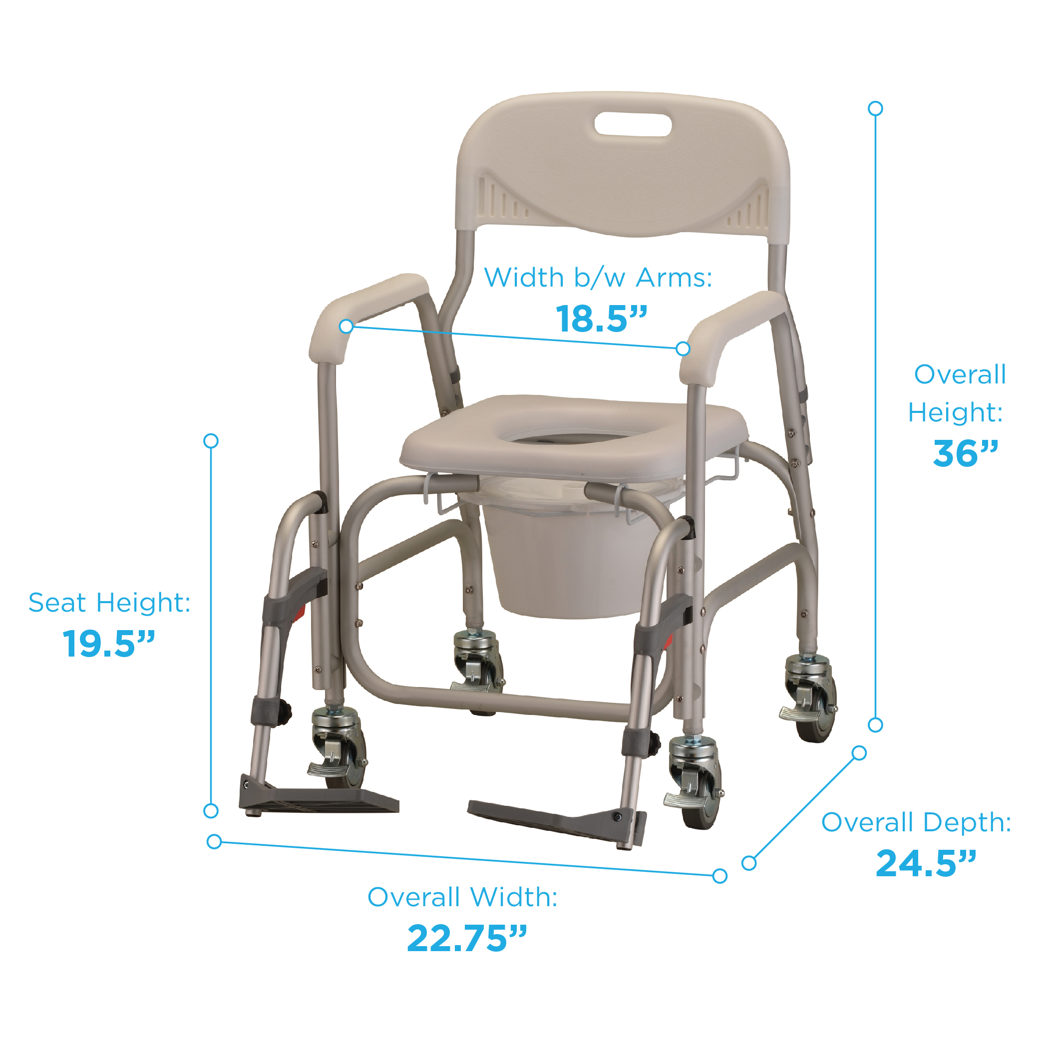 Deluxe Shower Chair and Commode - Image 2