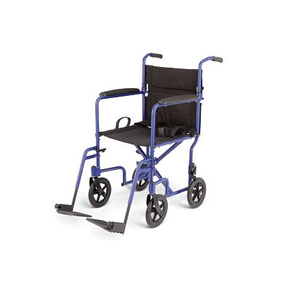 Aluminum Transport Chair with 8" Wheels
