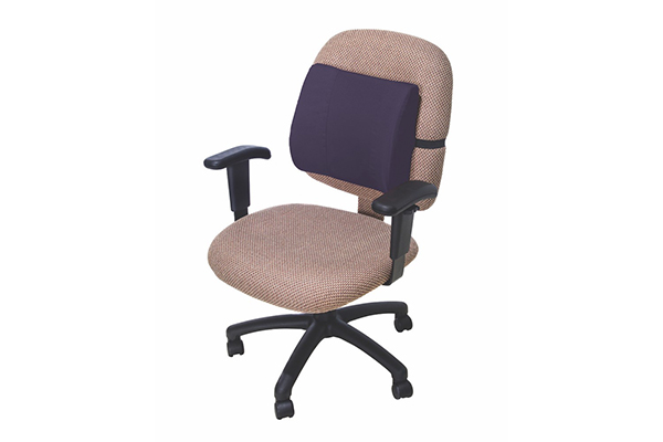 Lumbar Cushion with Strap - Black