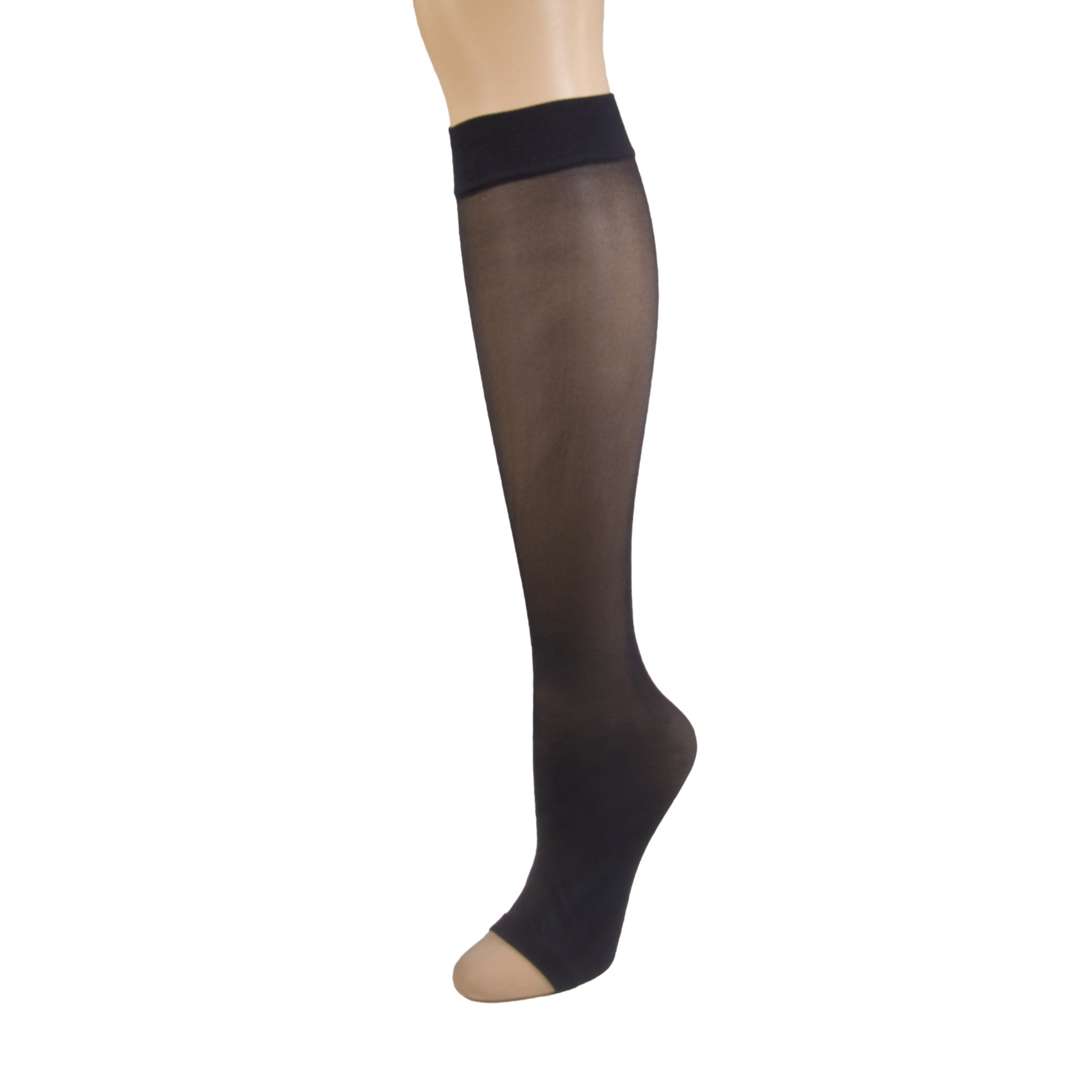 Knee High Open Toe Stockings / Ladies' Sheer - Image 3