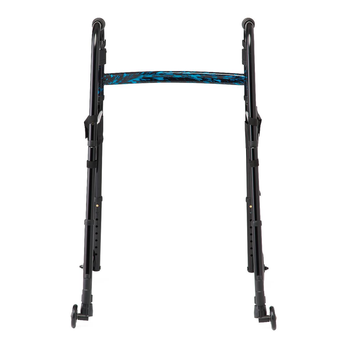 Medline Folding Trigger Walker with 5" Wheels - Image 4