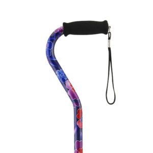 Offset Designer Cane with Strap