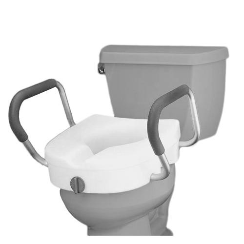 Raised Toilet Seat with Extra Wide Arms